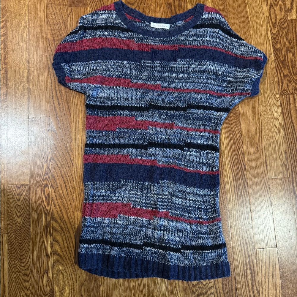 Hinge Striped Knit Tunic Sweater